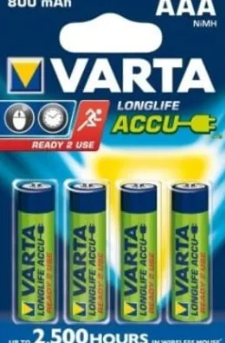 New VARTA Accus HR03 AAA Ni-Mh 800 mAh (x4)