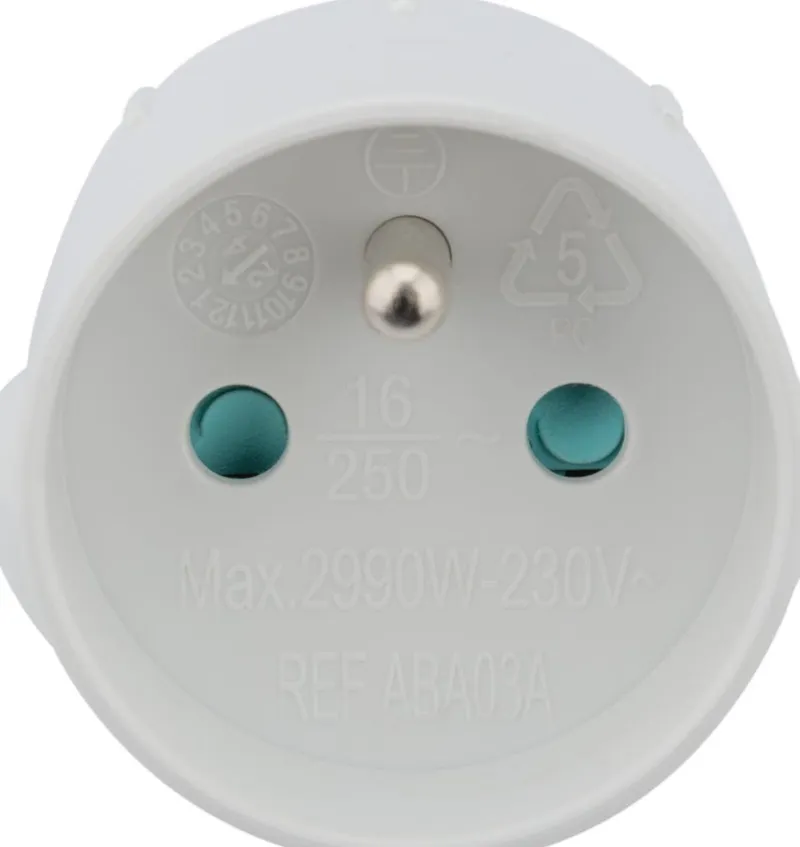 Clearance ZENITECH Adaptateur France-Royaume Uni Blanc 13A 250V