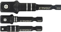 Outlet TIVOLY 3 adaptateurs HEXA 6,35mm douilles carrées femelle