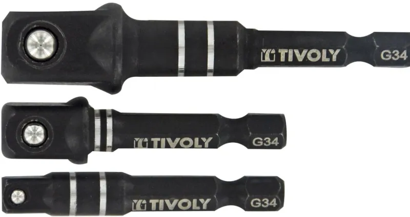 Outlet TIVOLY 3 adaptateurs HEXA 6,35mm douilles carrées femelle