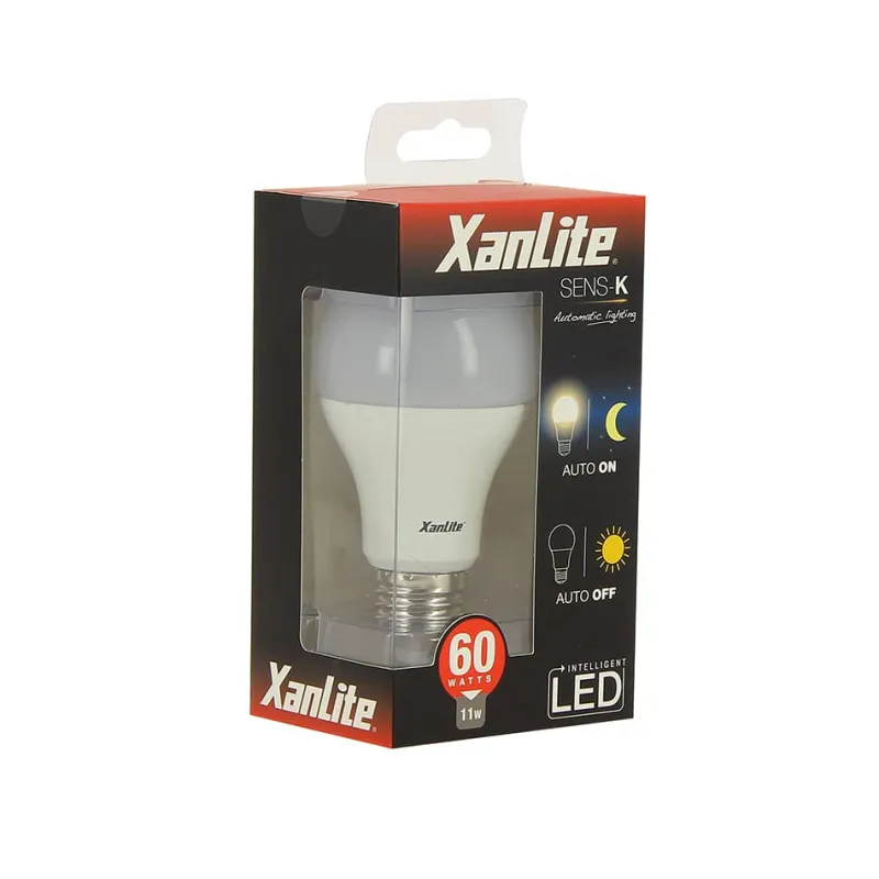 XANLITE Ampoule A60 LED détecteur crépusculaire E27 60W