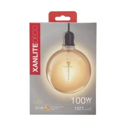 XANLITE Ampoule filament LED déco G125 E27 1521lm 1800K blanc chaud