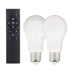 Online Ampoule LED connectée A60 E27 806lm 9W RVB (x2)+télécommande