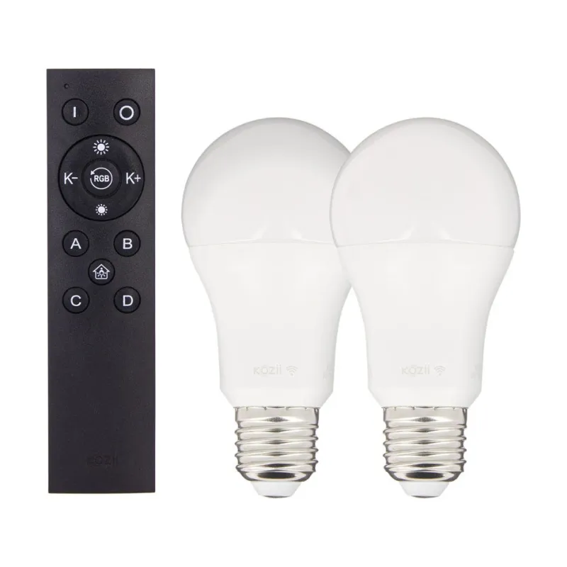 Online Ampoule LED connectée A60 E27 806lm 9W RVB (x2)+télécommande