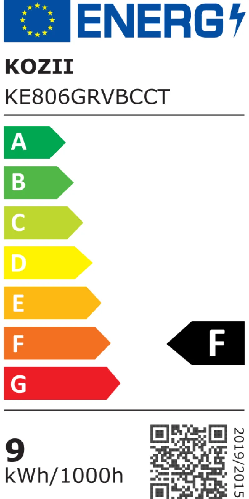 New Ampoule LED connectée Kozii A60 E27 806lm 9W RVB
