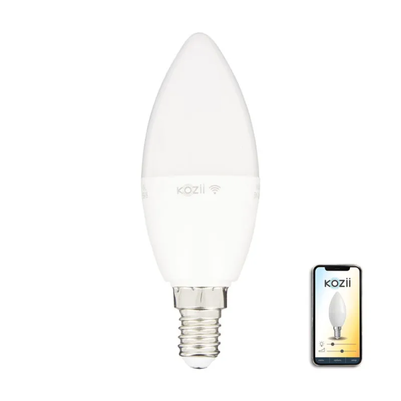Ampoule LED connectée Kozii flamme E14 470lm 6W