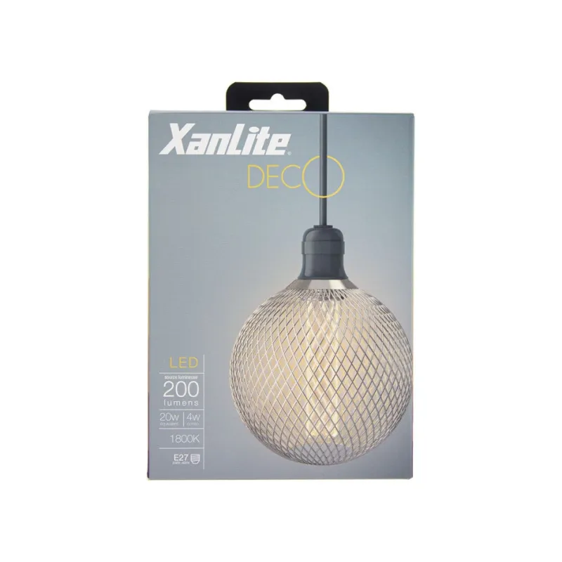 Clearance XANLITE Ampoule LED déco boule E27 150lm 4W 1800k blanc chaud
