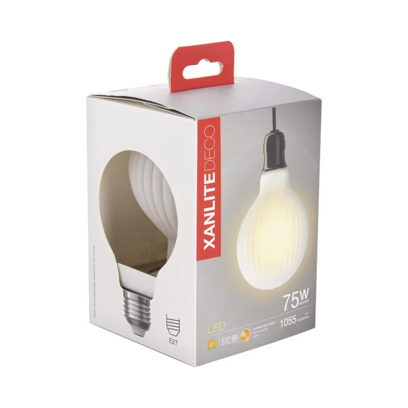 Clearance XANLITE Ampoule LED déco G95 E27 1055lm 9W 3000k blanc chaud