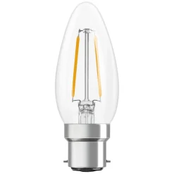 Clearance OSRAM Ampoule LED Flamme clair filament 1,8W B22d chaud