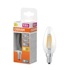 New OSRAM Ampoule LED Flamme clair filament 3,4W=40 E14 chaud