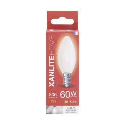 XANLITE Ampoule LED flamme E14 806lm 6,5W 4000k blanc neutre