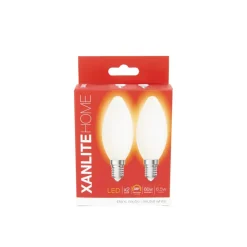 XANLITE Ampoule LED flamme E14 806lm 6,5W 4000k blanc neutre x2