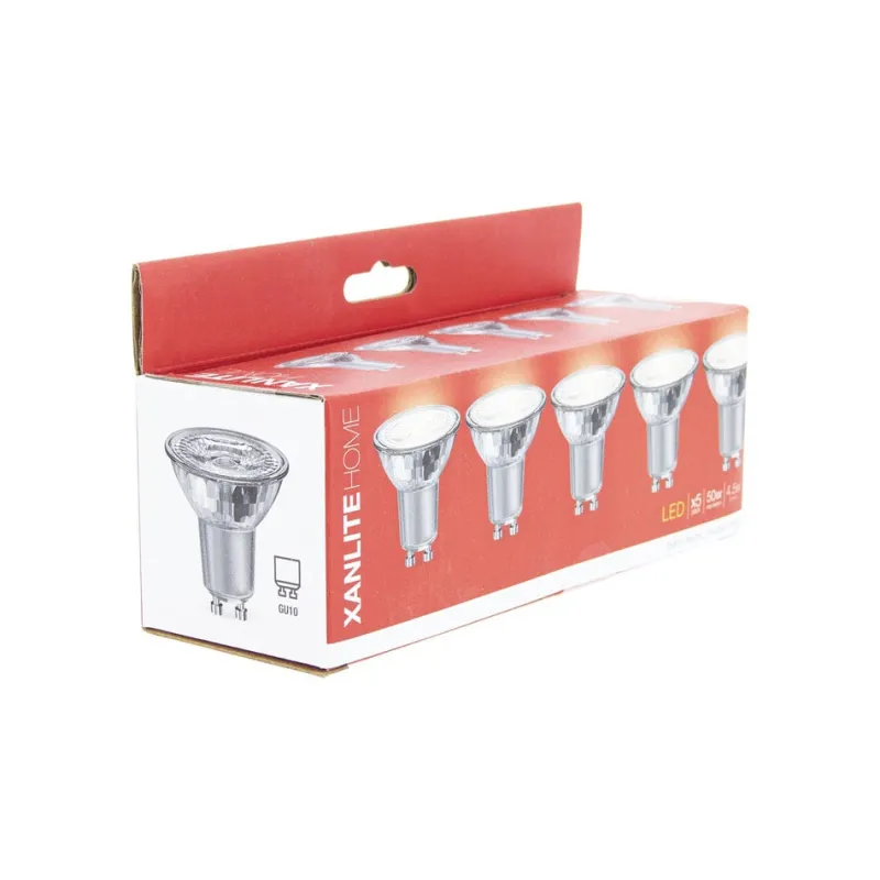 Discount XANLITE Ampoule LED GU10 345lm 4,8W 4000k blanc neutre x5