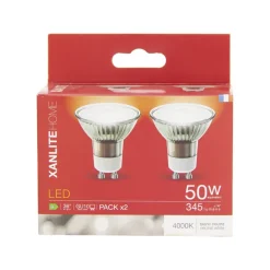 Sale XANLITE Ampoule LED GU10 345lm 5W 4000K blanc neutre x2