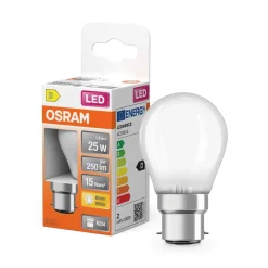 Clearance OSRAM Ampoule LED Sphérique verre dépoli 1,8W B22d chaud