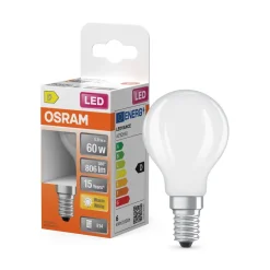 Sale OSRAM Ampoule LED Sphérique verre dépoli 5,9W E14 chaud
