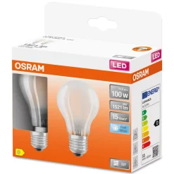 Clearance OSRAM Ampoule LED Standard verre dépoli 11W=100 E27 x2