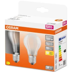 Hot OSRAM Ampoule LED Standard 11W=100 E27 chaud x2