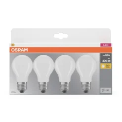 New Ampoule standard dépolie 6,5W=60 E27 Blanc chaud (x4)