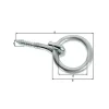 Clearance GAH ALBERTS Anneau d'écurie zingué à visser 125/Ø65 mm