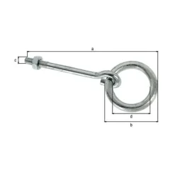 Outlet GAH ALBERTS Anneau de fixation zingué avec écrou 130/Ø65 mm