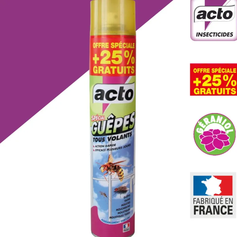 Clearance ACTO Aérosol spécial guêpes/insectes volants 400ml + 25% offerts
