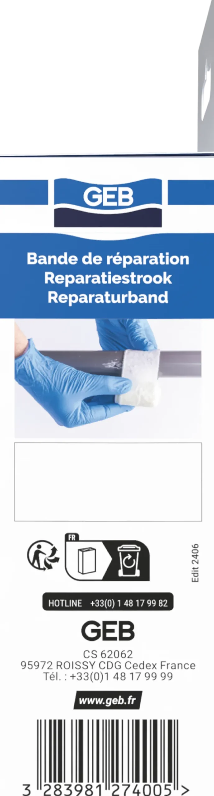 Online GEB Bande de réparation 1,5m
