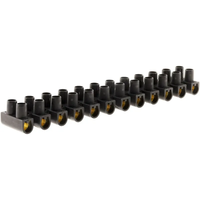 ZENITECH Barrette de connexion 25mm² noir 12 plots