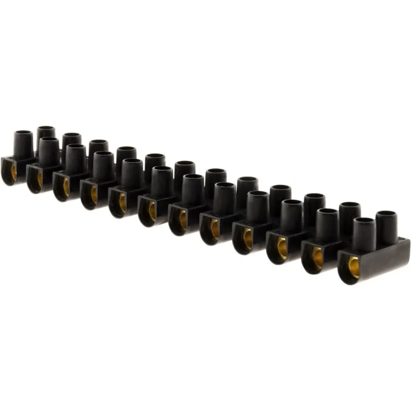 ZENITECH Barrette de connexion 25mm² noir 12 plots
