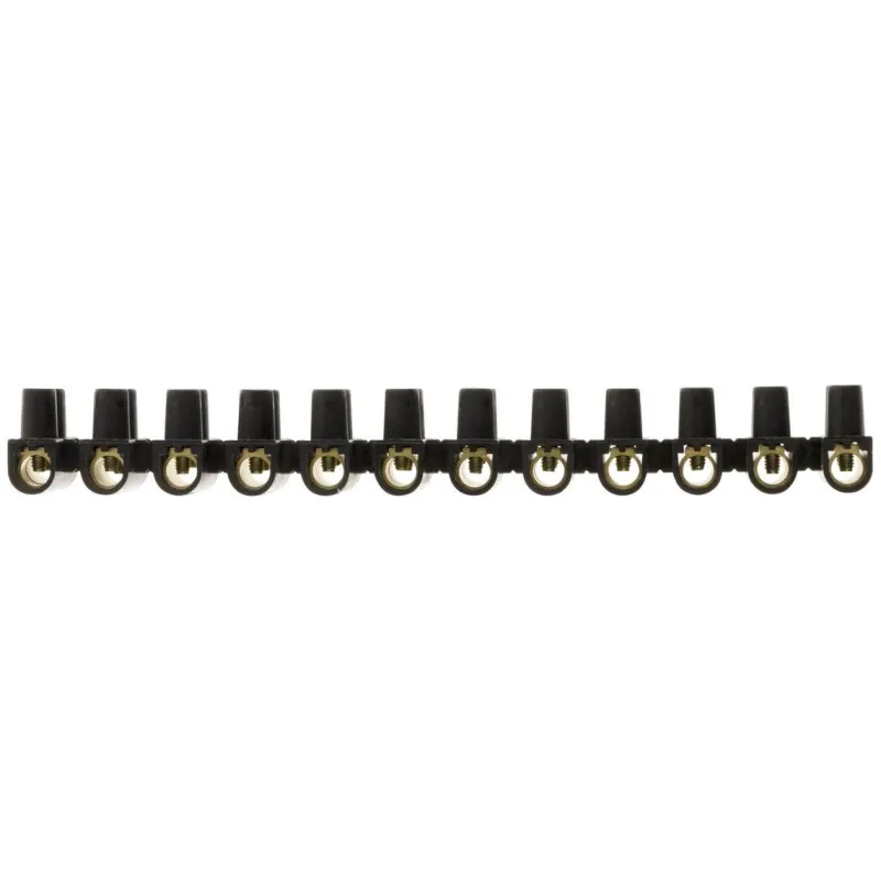 ZENITECH Barrette de connexion 25mm² noir 12 plots