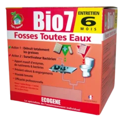 Sale ECOGENE BIO 7 entretien 6 mois fosses toutes eaux (sachets+gélules)