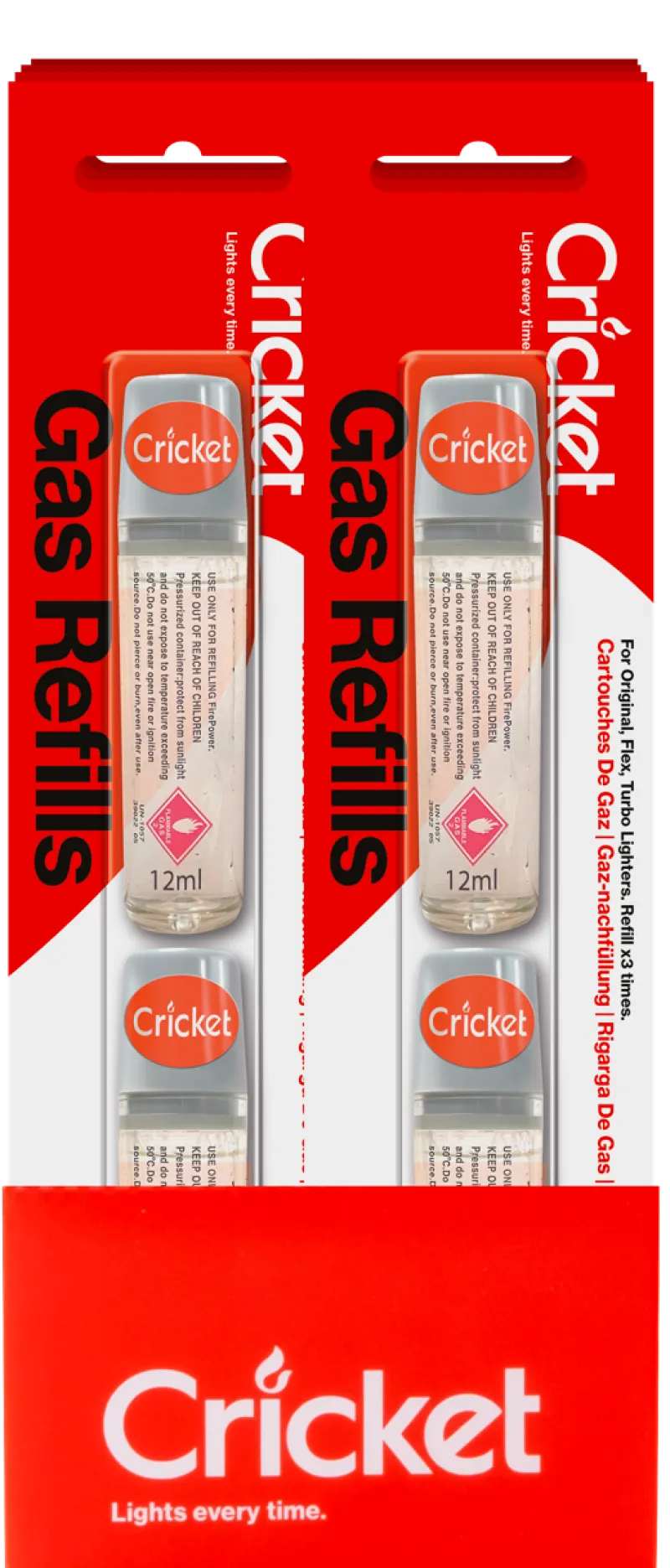 New CRICKET Blister de 2 recharges de gaz