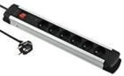 ELECTRALINE Bloc multiprise aluminium 6 prises