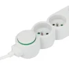 Best ZENITECH Bloc mutiprise avec interrupteur 3 prises 3G1 1,5m blanc