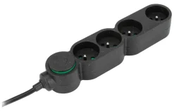 Clearance ZENITECH Bloc mutiprise avec interrupteur 4 prises 3G1 1,5m noir