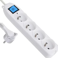 ELECTRALINE Bloc 4P Fiche Plate Blans