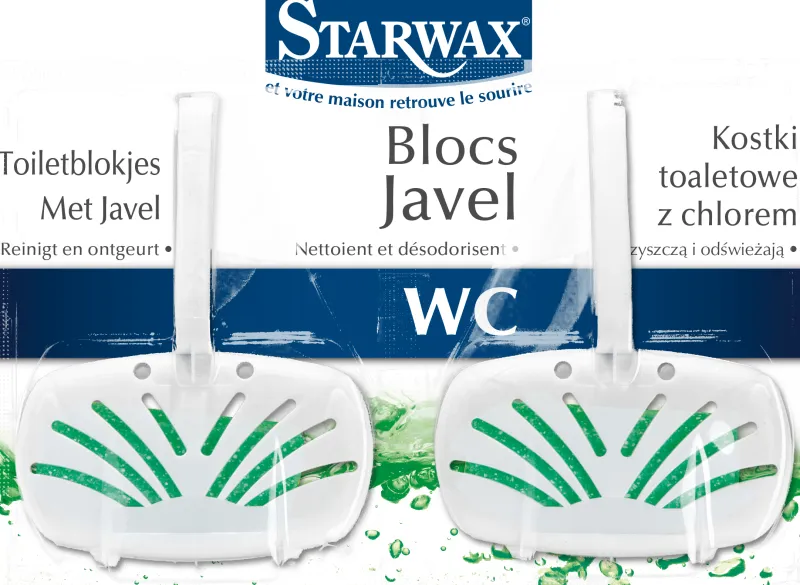 New STARWAX Bloc pour cuvettes WC à la javel (x2)