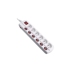 Outlet ELECTRALINE Bloc 6 prises 16A Interrupteur blanc -