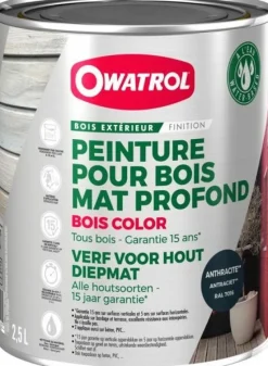 Best OWATROL Bois color anthracite Ral 7016 2.5L