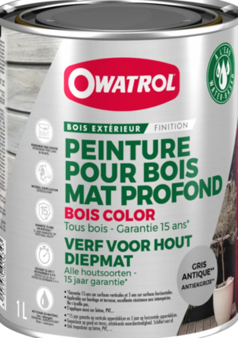 Hot OWATROL Bois color gris antique 1L