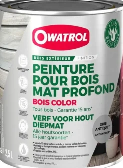Hot OWATROL Bois color gris antique 2.5L