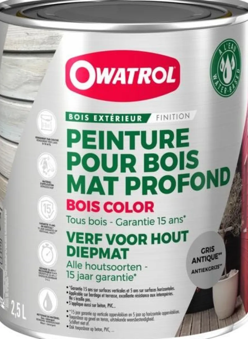 Hot OWATROL Bois color gris antique 2.5L