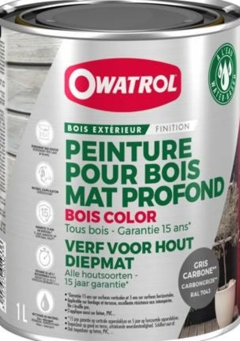 Best OWATROL Bois color gris carbone 1L