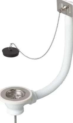 Sale WIRQUIN Bonde à bouchon pour évier grès Ø60 mm avec trop plein