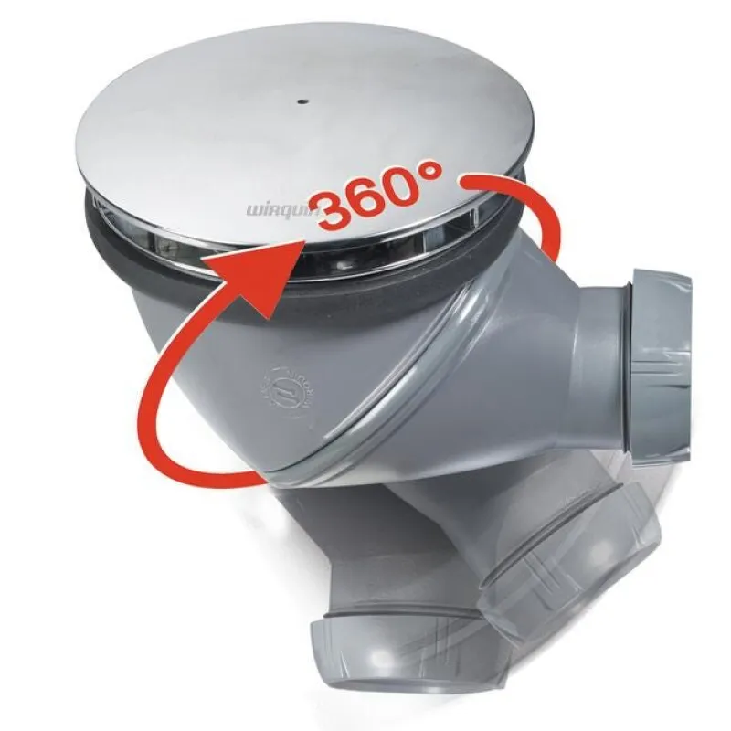 Discount WIRQUIN Bonde de douche James Ø90mm avec dôme chromé sortie Ø40mm