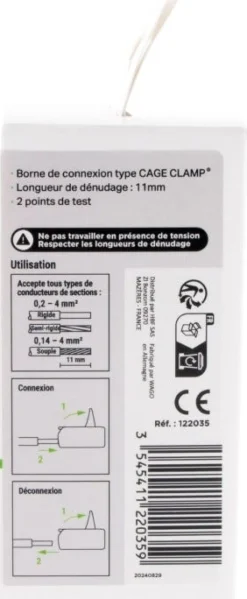 Online WAGO Boîte de 50 bornes 2 entrées série 221