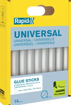 RAPID Boîte de 14 bâtons de colle blancs Ø12 x 94mm