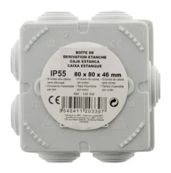 New ZENITECH Boîte étanche IP55 carrée 80x80x46mm blanc