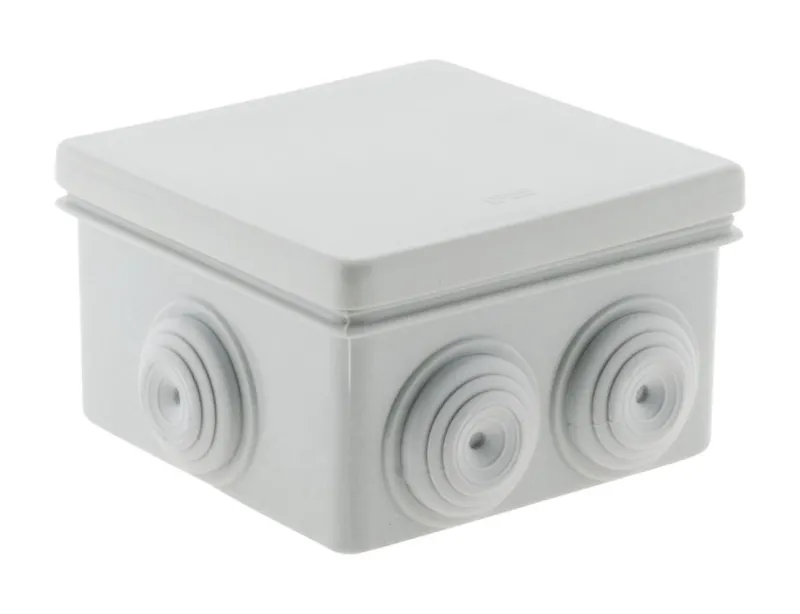 New ZENITECH Boîte étanche IP55 carrée 80x80x46mm blanc