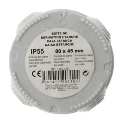 New ZENITECH Boîte étanche IP55 ronde 85x45mm blanc